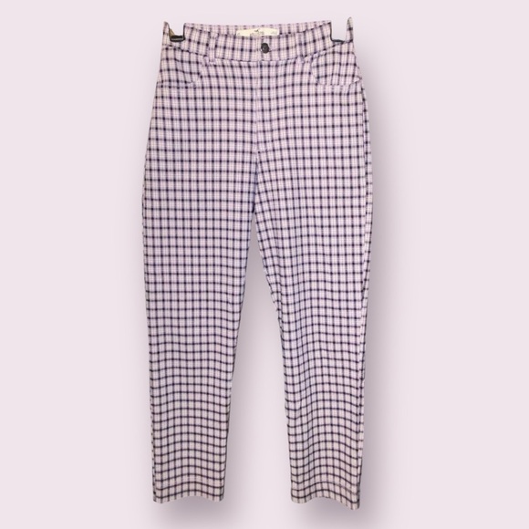 Hollister Ultra High Rise w Hollister Advanced Stretch in Purple Plaid - Picture 1 of 5
